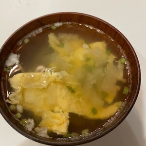 大根と小松菜の和風たまごスープ